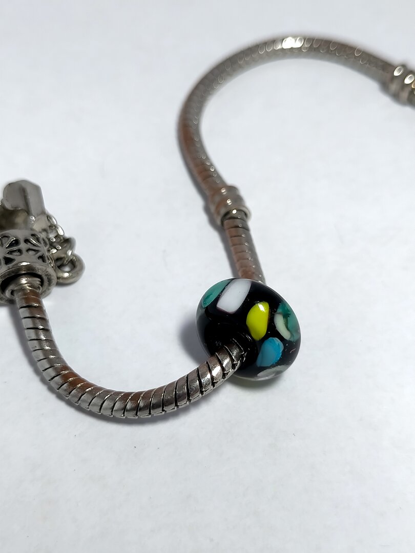 2 Perles En Verre Lampwork Murano Carrées - Couleur Vert - Neuf, Référence PV026