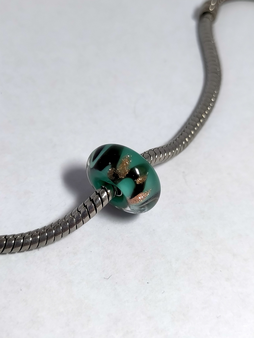 Bracelet Avec Perles En Argent Et Perles En Verre De Murano Noir | Belgique