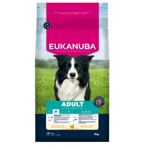 Eukanuba Croquettes chien adulte poulet medium
