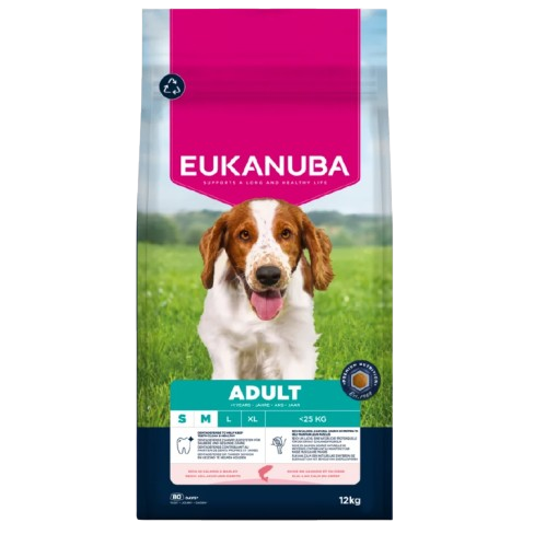 Croquettes chien Eukanuba Adulte saumon 12kg
