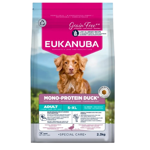 Croquettes Eukanuba mono proteines chien Canard