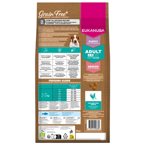 Croquettes sans céréales chien Eukanuba small medium orchies