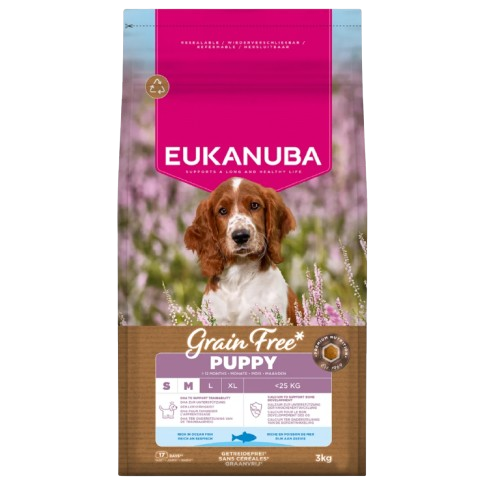croquettes sans céréales orchies eukanuba puppy poisson