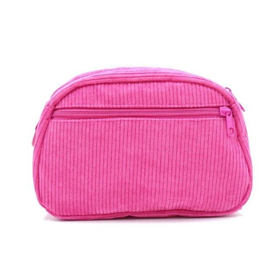 Sac en Bandoulière en Velours Côtelé rose passion pour Parents de Chiens - Stylidog