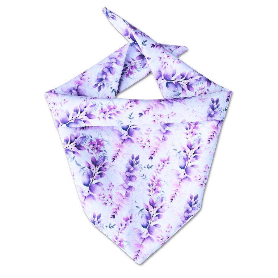 Bandana pour chien motif lavande