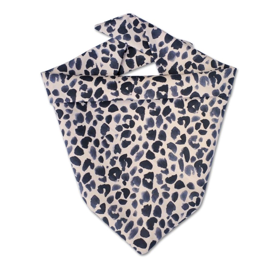 Bandana pour chien motif tacheté noir