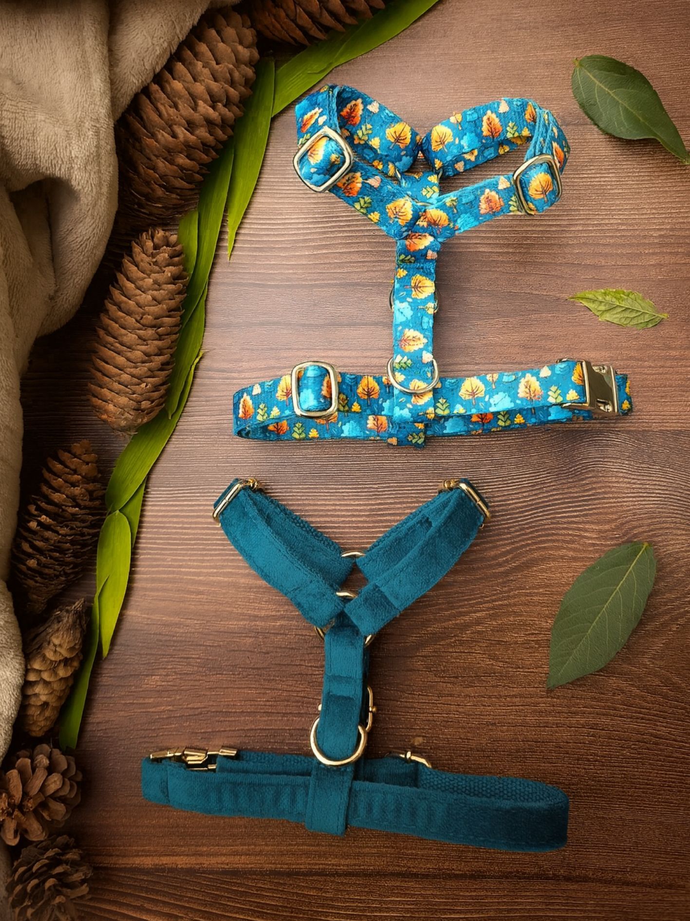 Harnais pour chien motif foret Stylidog