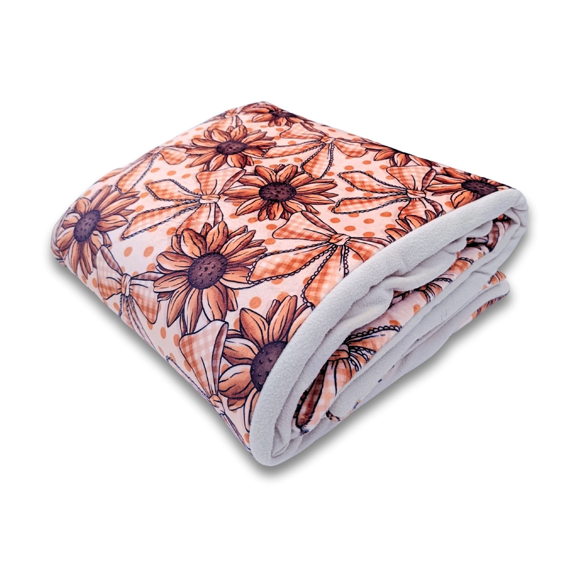 Plaid rembourré pour chien motif tournesol – Doux & made in France