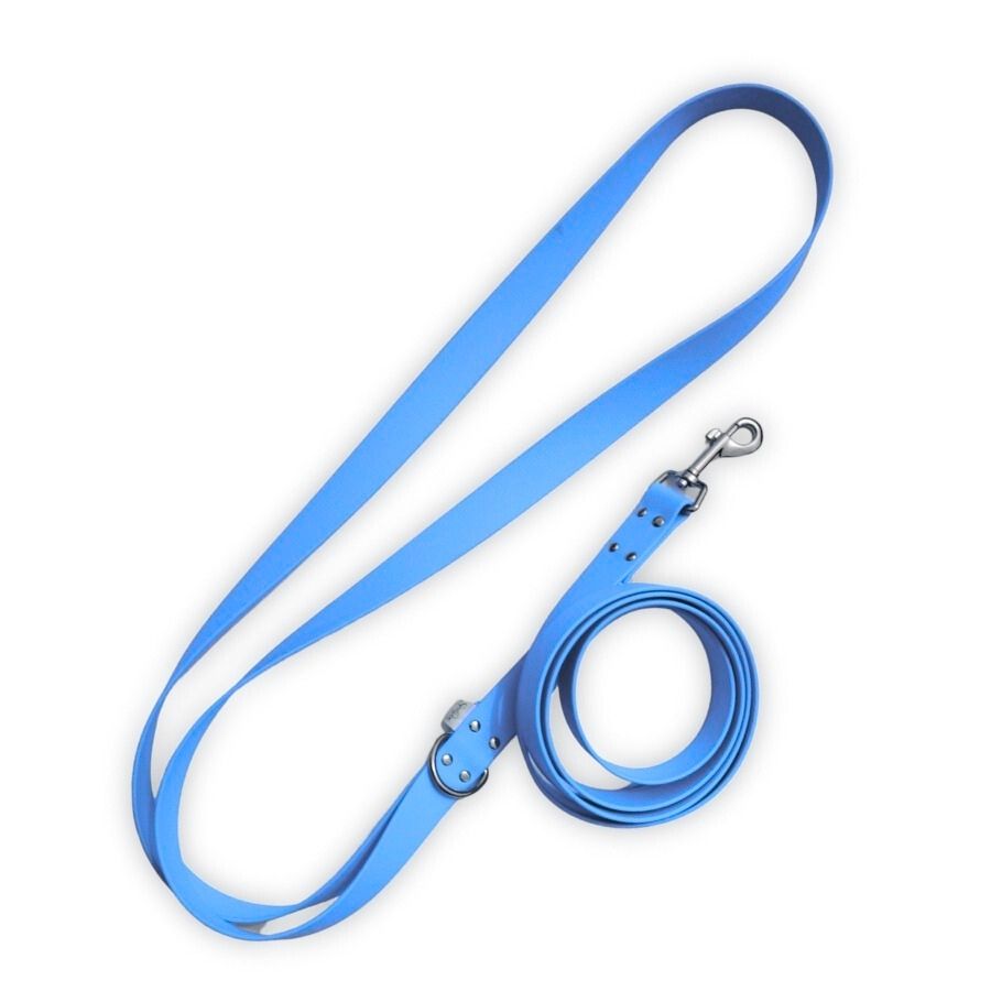 Minérale - Laisse bandoulière Biothane bleu denim