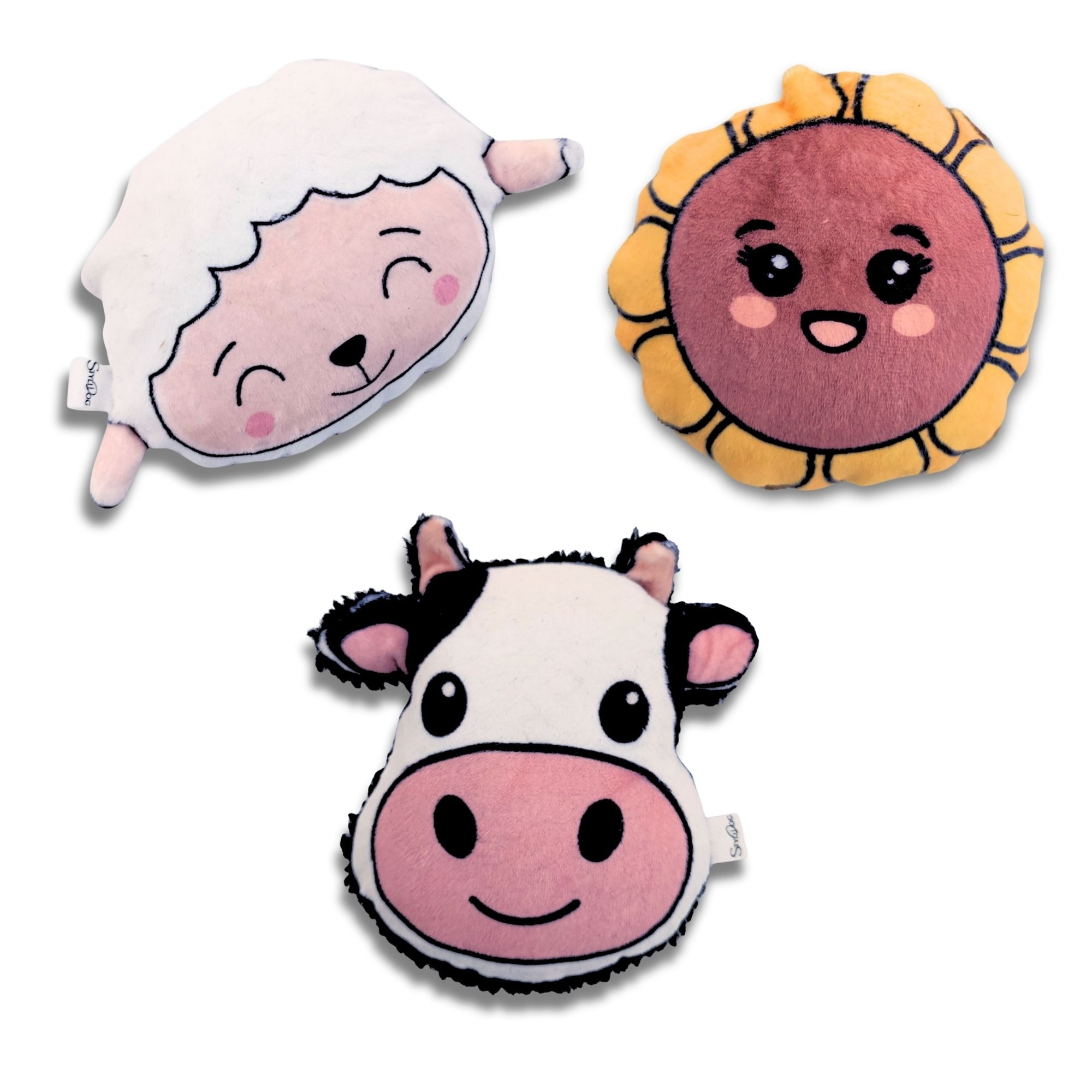 Lot de 3 peluches réconfortantes pour chien