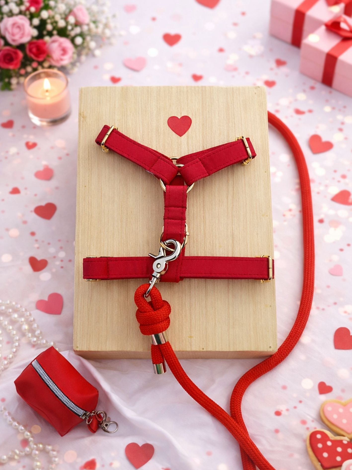 Pack complet Saint-Valentin - Édition Rouge Passion pour chien
