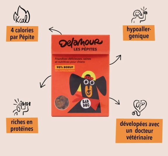 friandises pour chien delamour boeuf