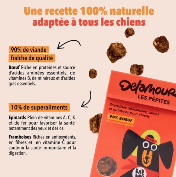 friandises pour chien delamour boeuf