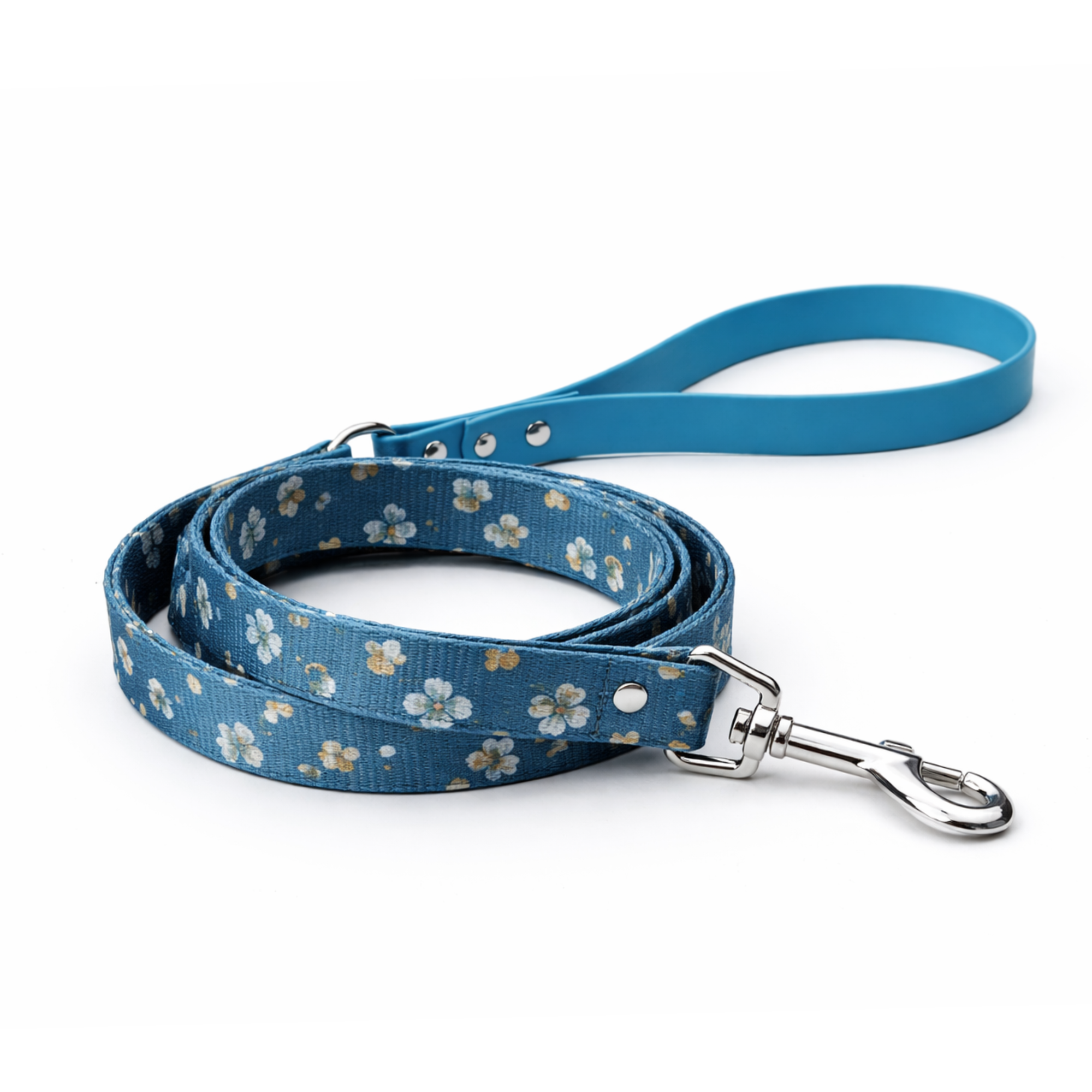 Laisse pour chien motif trèfle & cœurs dorés – Vert porte-bonheur - Stylidog