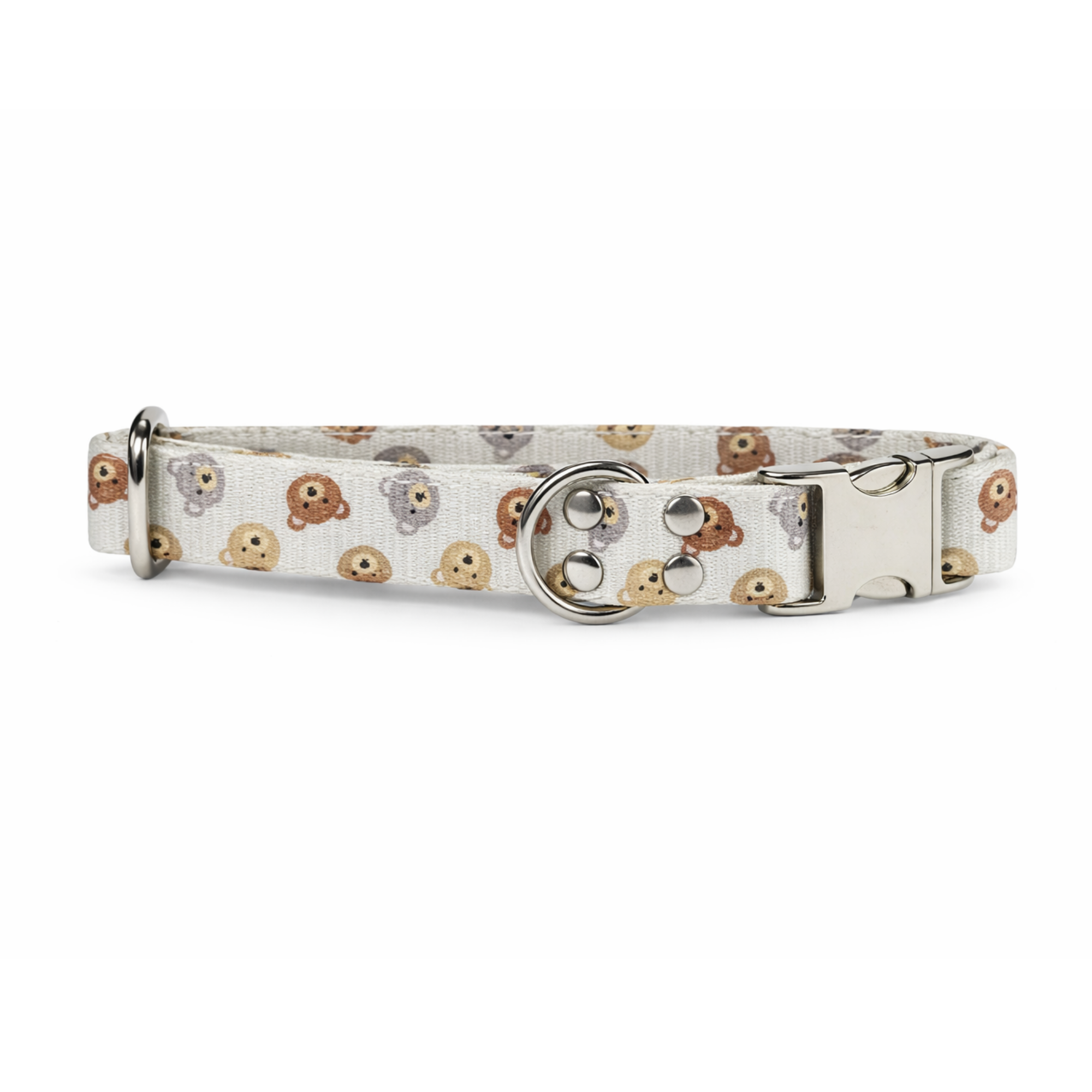 Collier pour chien motif tête d’ourson – Mignon, réglable & fait main en France