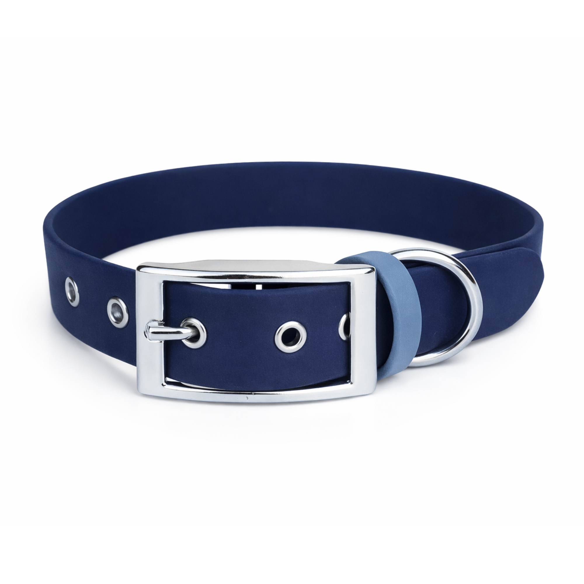 Myrtille, Collier pour chien en Biothane bleu foncé, fabriqués en France - Stylidog
