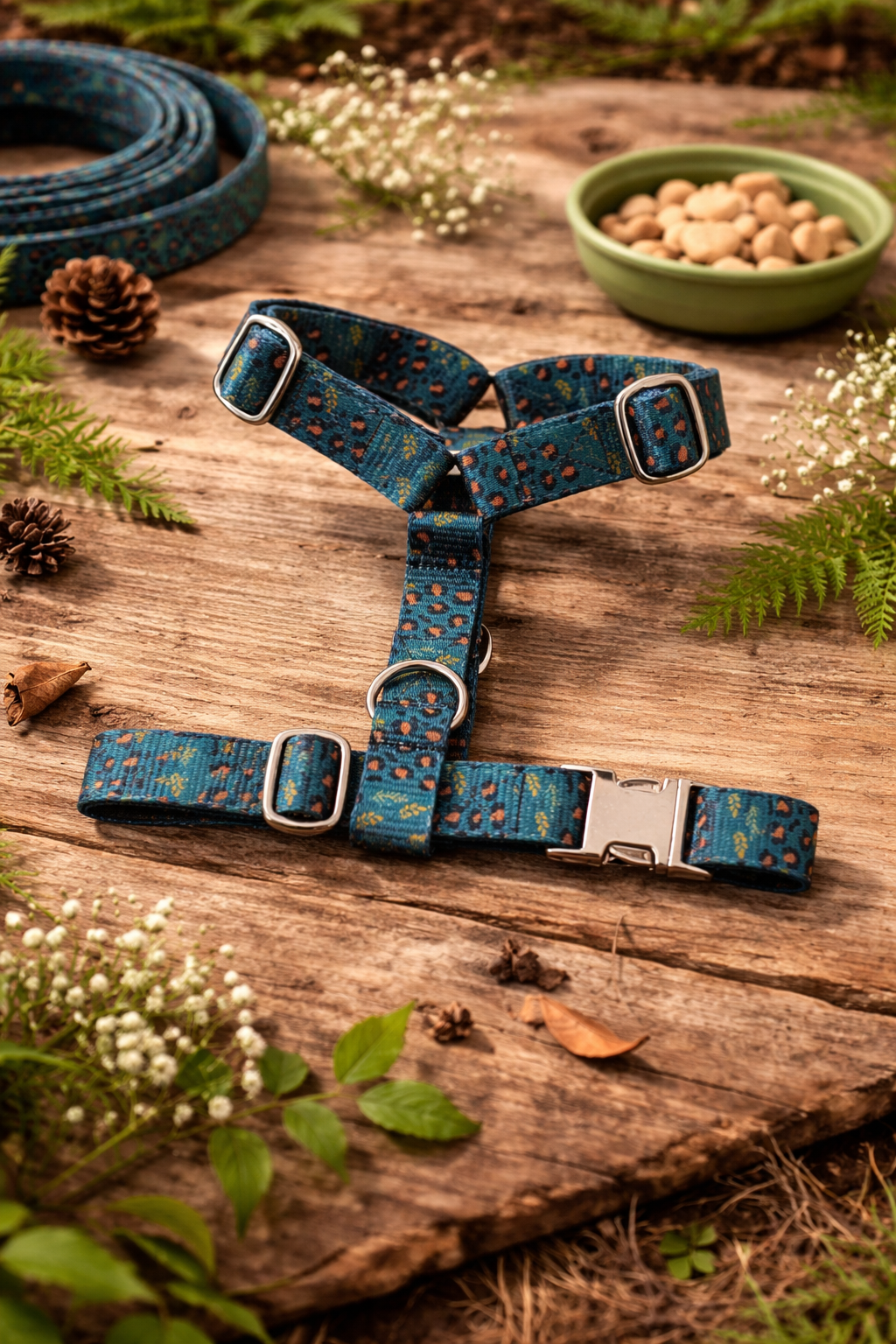 Harnais pour chien léopard teinture