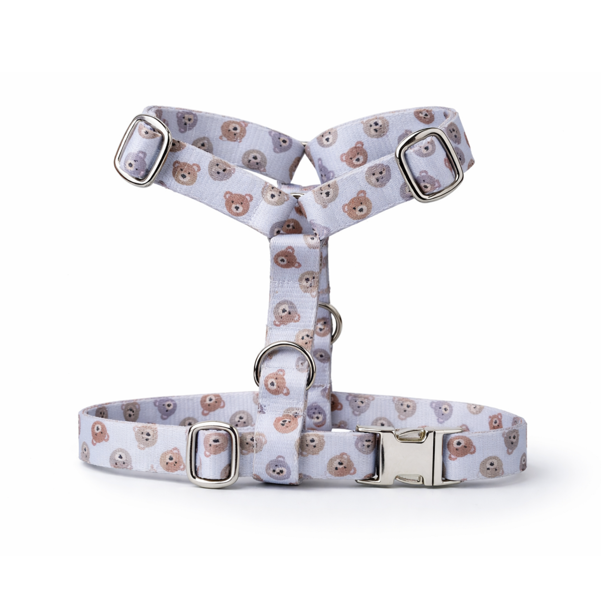 Harnais pour chien motif Tête d’ourson – Confort, tendresse et fabrication artisanale en France