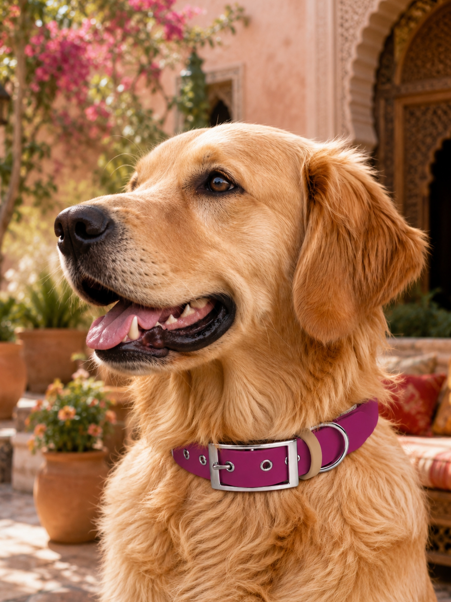 collier chien biothane fuschia stylidog