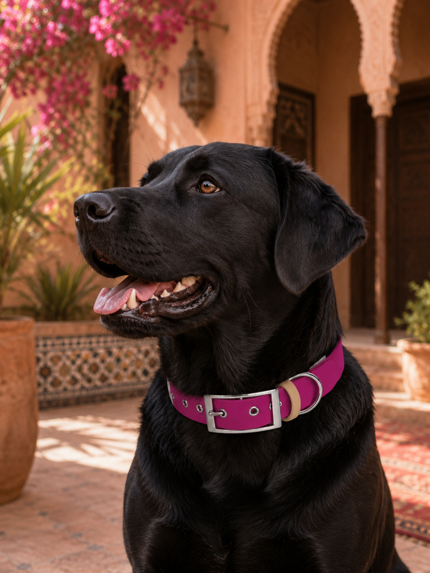 collier chien biothane fuschia stylidog