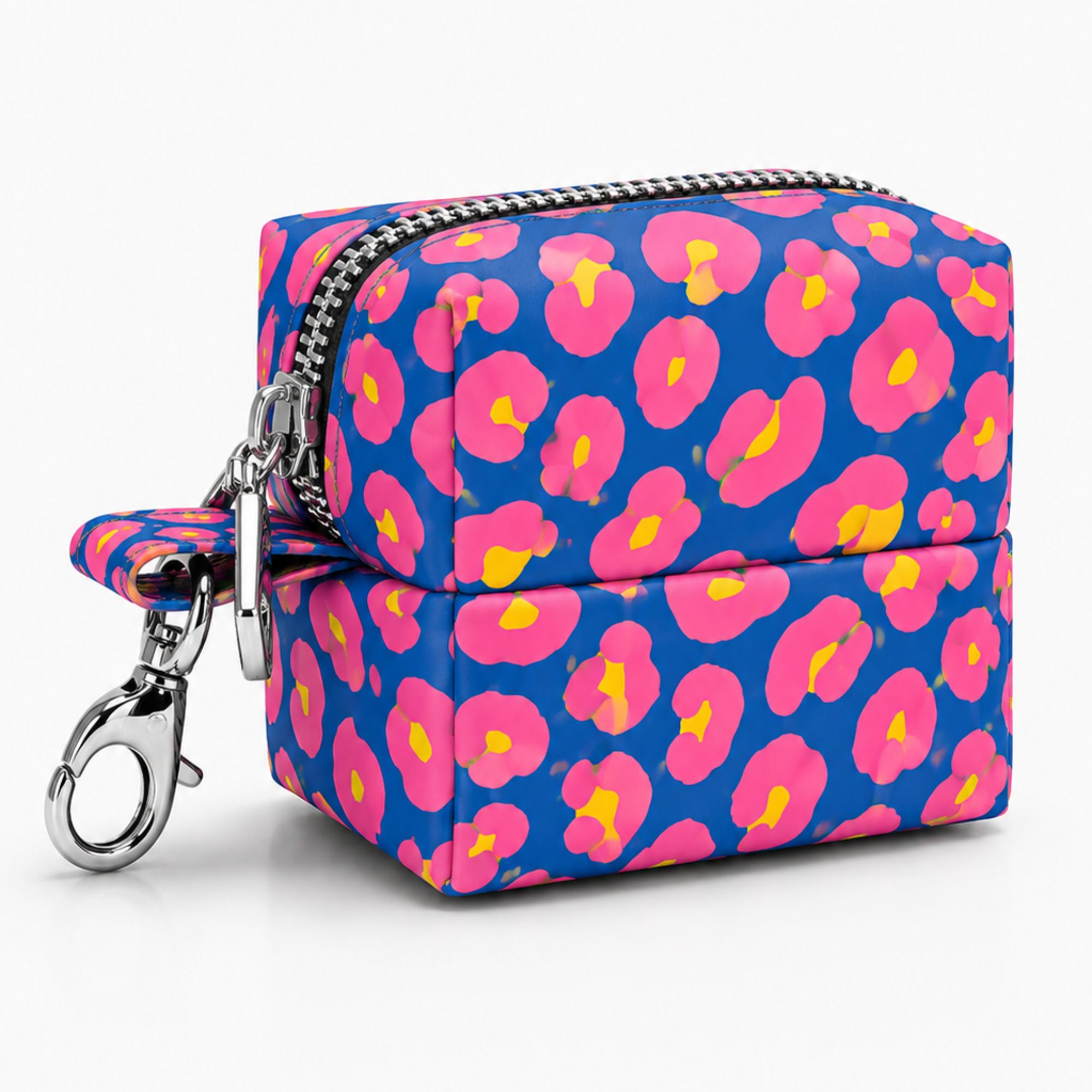 Poop Bag pour Chien : Nicki léopard rose et bleu