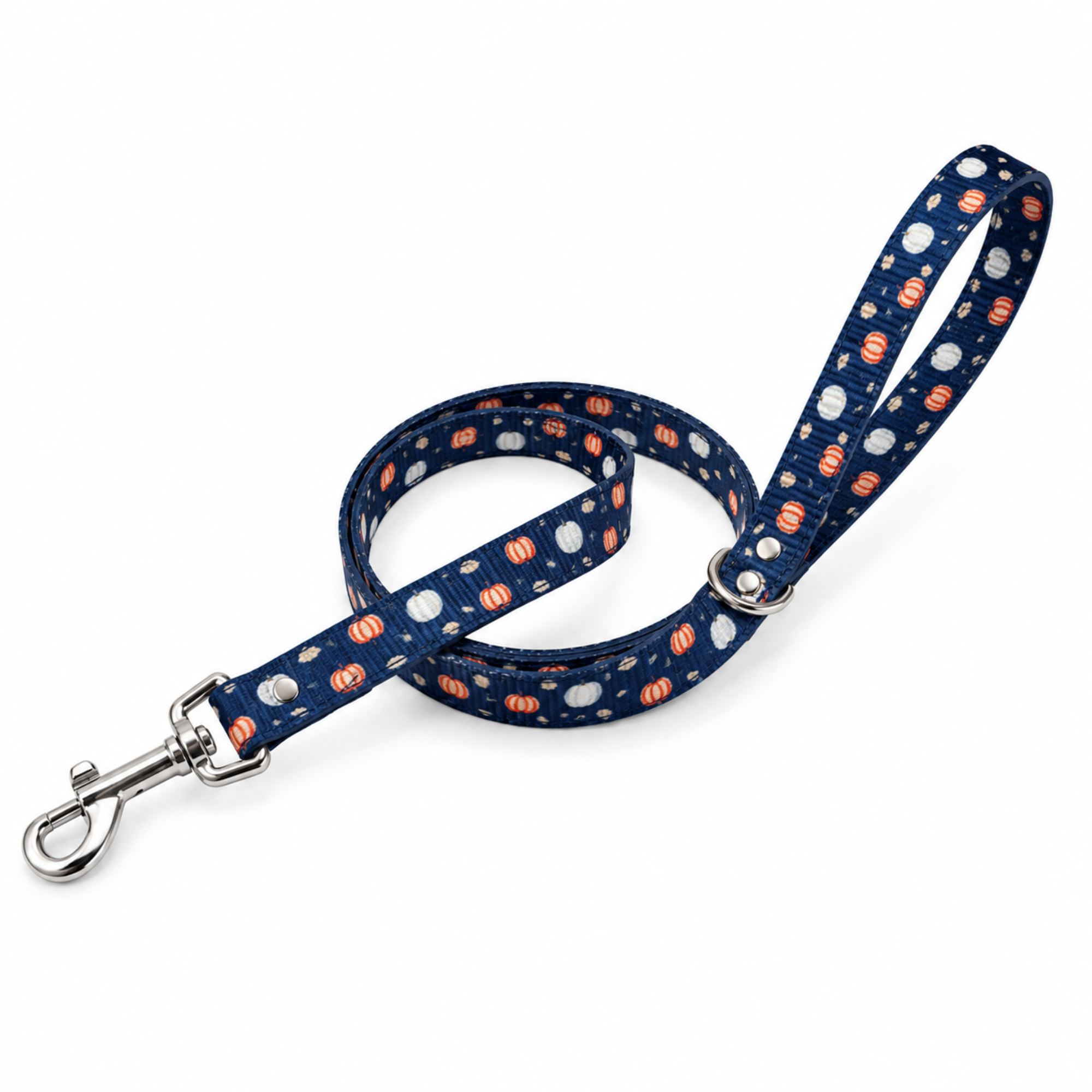 Laisse pour chat motif citrouille orange – Made in France