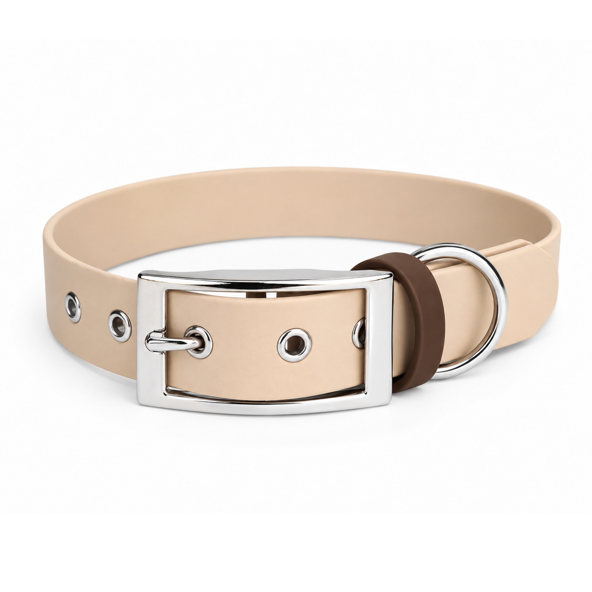 Latte, Collier pour chien en Biothane beige clair, fabriqué en France - Stylidog
