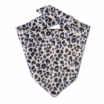 Bandana pour chien motif tacheté noir