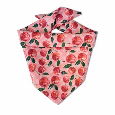 bandana pour chien motif cerise disco