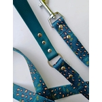 Laisse pour chien motif léopard vert Stylidog