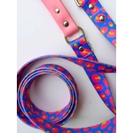 Laisse pour chien motif léopard rose et bleu Stylidog