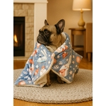 plaid pour chien motif galaxie