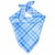 bandana chien carreaux bleus