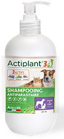 Actiplant'3 shampooing antiparasitaire pour chiens et chats, puces et tiques
