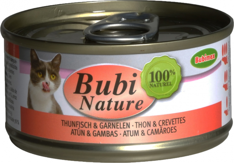 Bubi nature Thon et Crevette, alimentation humide pour chats