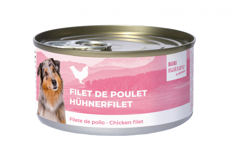 Bubi nature filet de poulet pâtée pour chiens, alimentation humide haute qualité