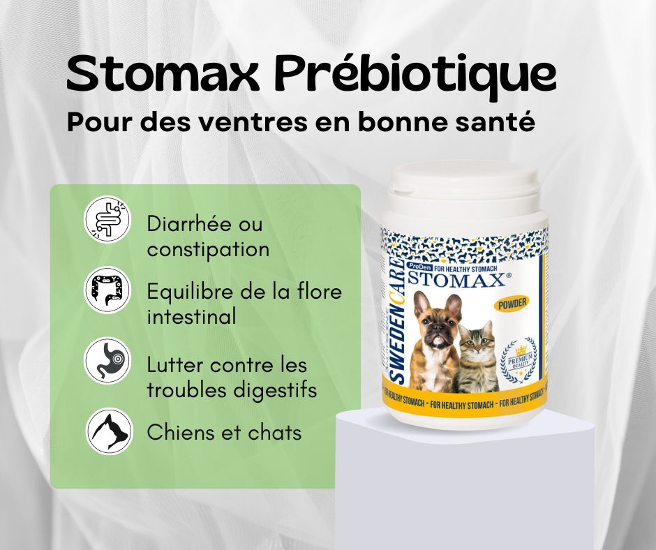 stomax-prébiotiques pour chien et chat-diarrhée-constipation