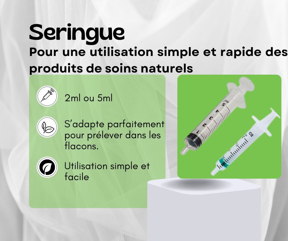 seringue pour produit de soins naturels Diatosphere