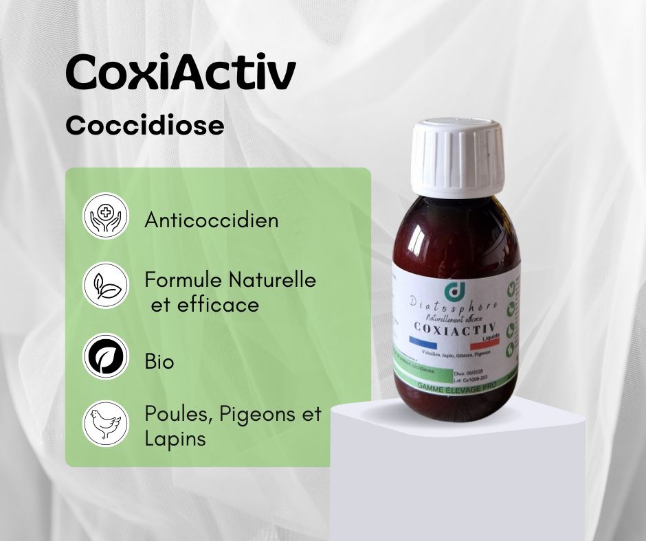 Coxiactiv, coccidiose poule, pigeon et lapin, anticoccidien