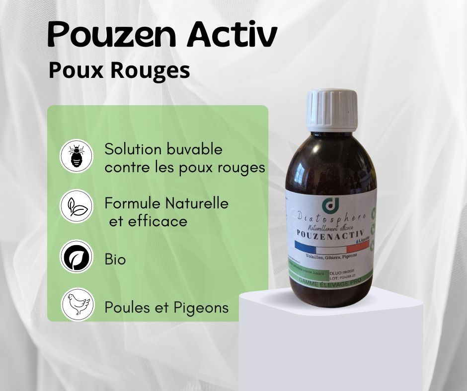 pouzen activ, lutte contre les poux rouges chez les poules et volailles