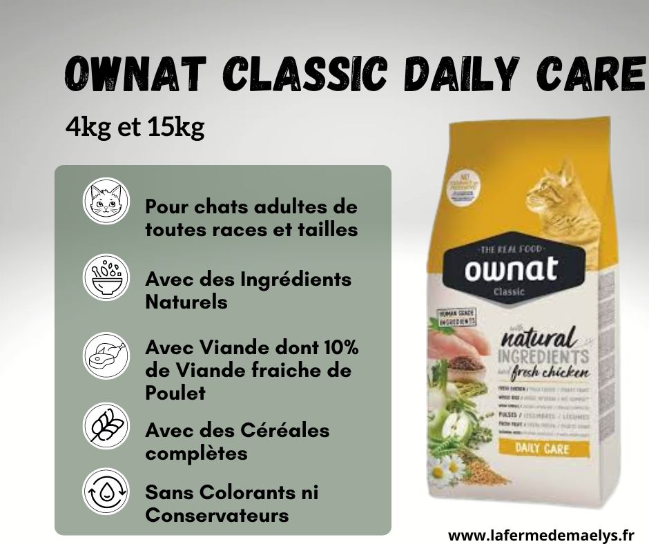 ownat classic daily care-croquettes pour chats adultes