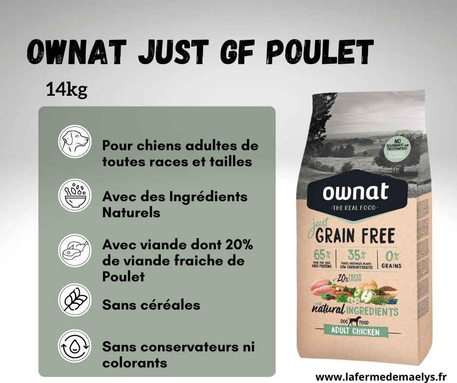 ownat just grain free chicken-croquettes sans céréales pour chiens adultes