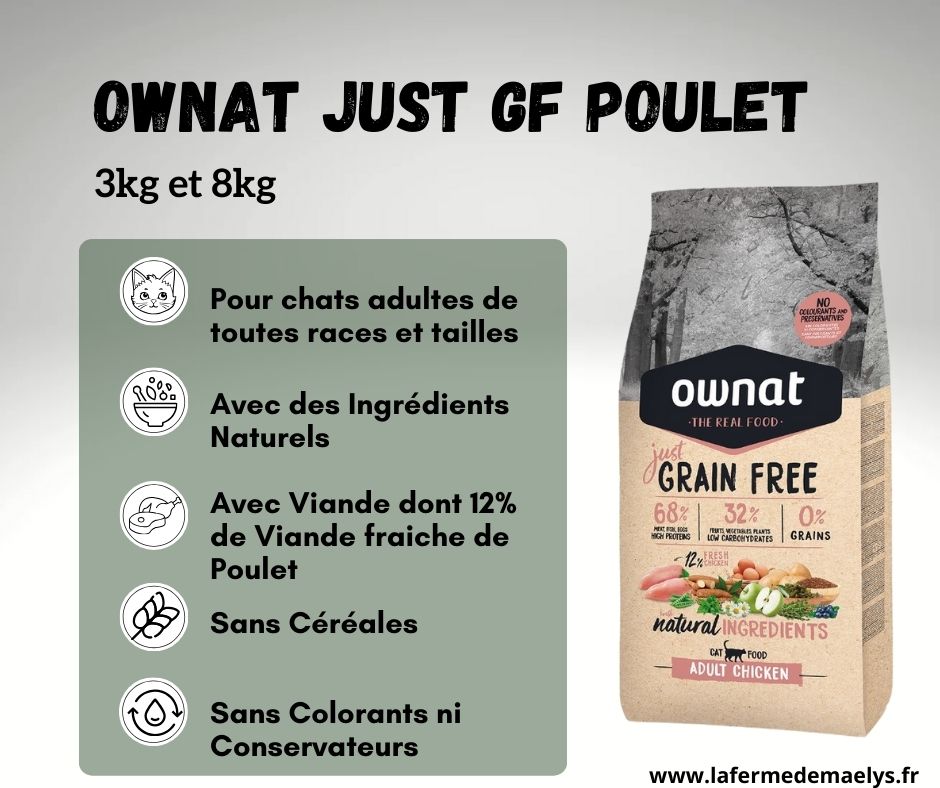 Ownat just grain free chicken-croquettes pour chats adultes