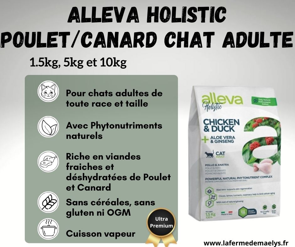 Alleva holistic Poulet/Canard chat adulte