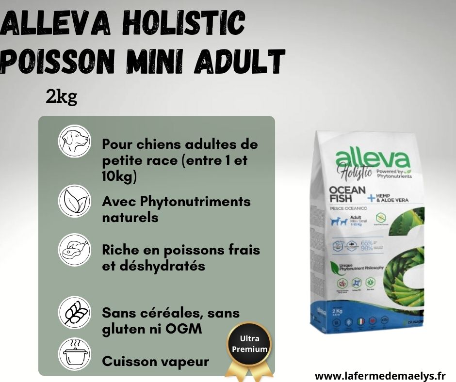 alleva holistic ocean fish mini adult-croquettes ultra premium pour petits chiens