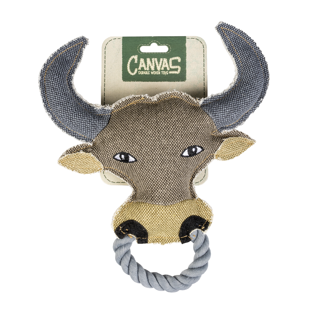 Taureau canvas-jouet pour chien
