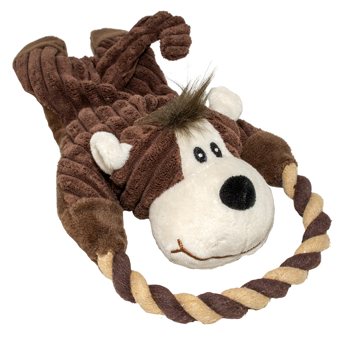 Zoo friends matt singe boucle brun-jouet pour chien