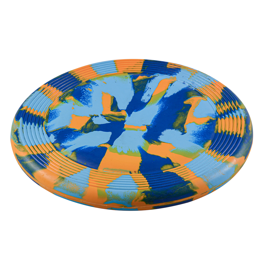Frisbee en caoutchouc smash multicolore-jouet pour chien