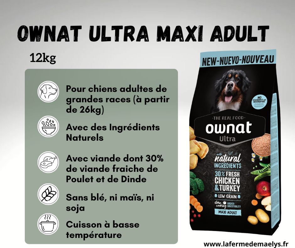 ownat ultra maxi adult-croquettes pour grands chiens à partir de 26kg