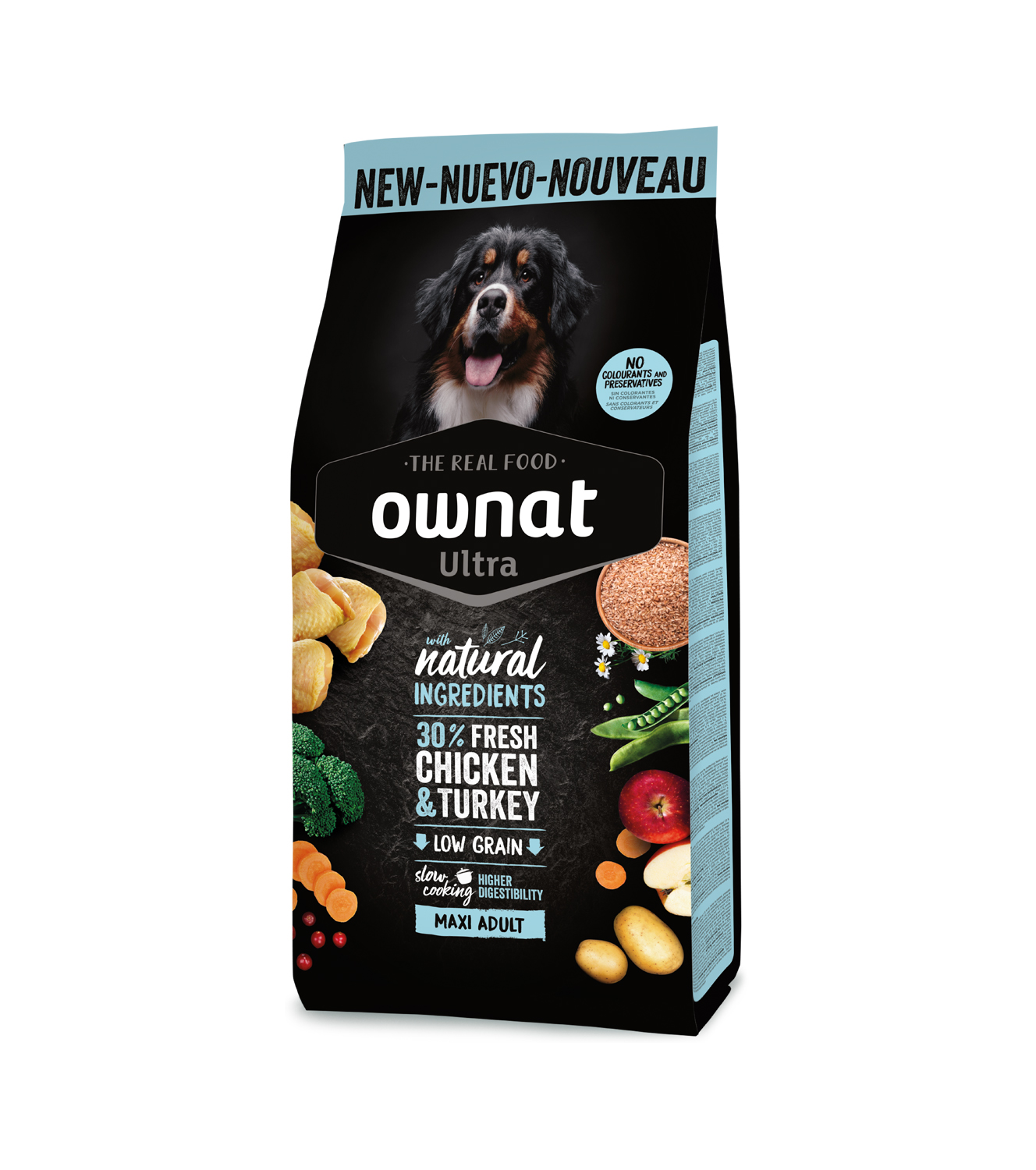 ownat ultra maxi adult, croquettes pour chiens de grandes races taille